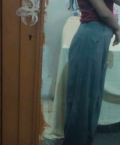 Stylish Grey And Olive Green Pants Set