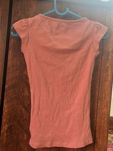 Ribbed Pink Top