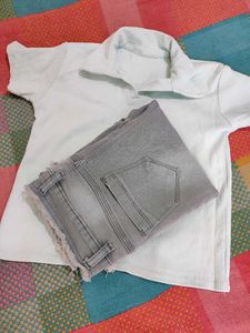Combo Crop Top And Jean