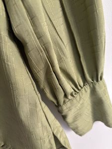 Style Quotient Olive Green Blouson Casual Top