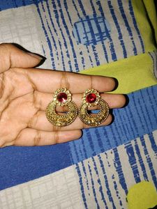 pink& Gold Statement Earrings