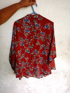 Floral Print Long Sleeve Top