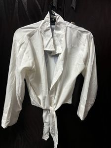 White Crop Shrug