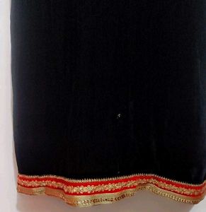 Black Velvet Party Wear Kurti For 34 Bust