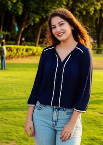 Elegant Navy Blue Top