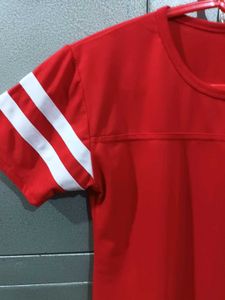 Red &amp; White Striped T-Shirt