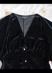 Black Velvet Mini Dress