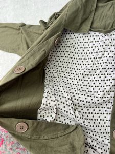 Olive Green Button-Down Jacket