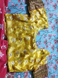 Gorgeous Gold Embellished Saree