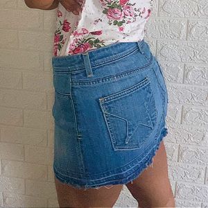 Denim Short/mini Skirt
