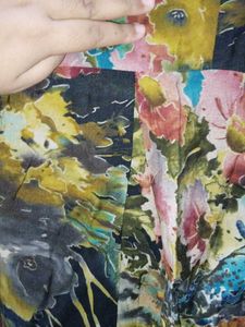 Beautiful Black N Multi Color Top