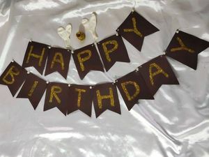Birthday Tag Candel And Balloon