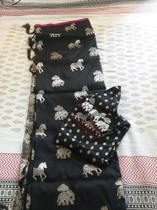 Stylish Black Saree