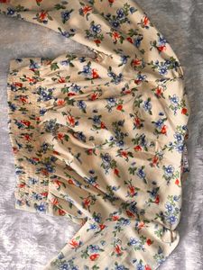 floral printed alladin sleeves cute top