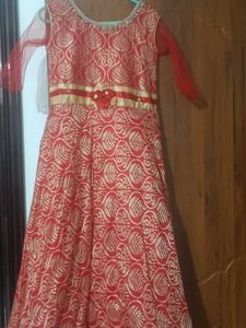 Red and Gold Girls' Dress
