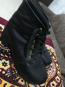 Black Leather Ankle Boots