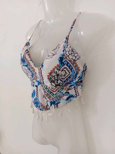 Floral Print Crop Top