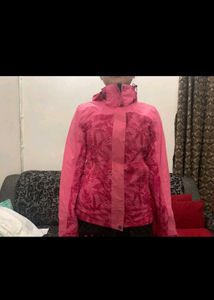 Pink Patterned Outdoor Jacket