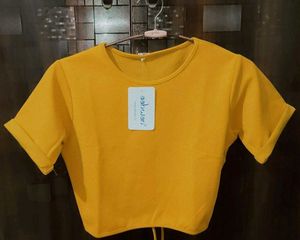 Cute Yellow Crop Top