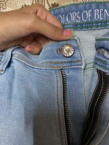 Light Blue Rugged Denim Men Shorts(32 Inches Size)