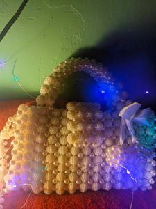 Unique Beaded Pearl Handbag
