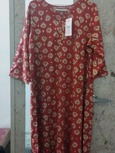 Maroon Printed Tunic Top