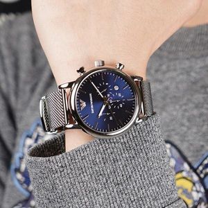 Emporio Armani Silver Luigi Watch