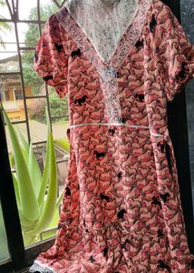 A Princess Horse Pattern Lacy One Piece