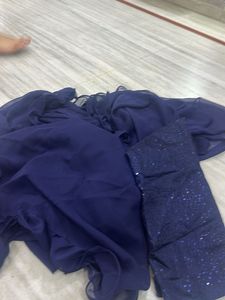 Elegant Navy Blue Saree