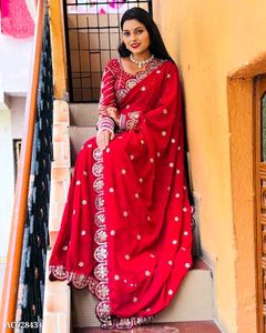 Karwachauth Special Red Saree