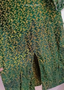 Green Kurti &amp; Off White Lehnga