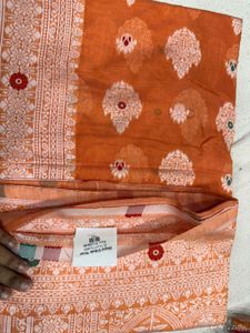 Orange Banarasi Saree