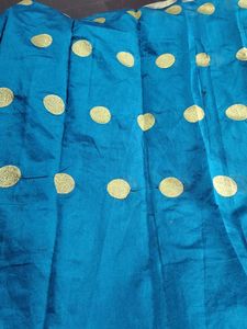 Golden Blue Saree
