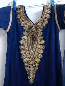 Elegant Blue &amp; Gold Salwar Suit,new
