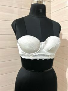 Dorina Imported Pushup White Lace Bra -
