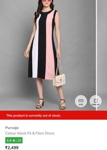 Color Block Sleeveless Dress