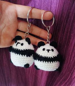 Handmade Crochet Cute Panda Keychain🐼