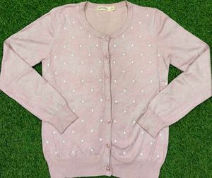 Stylish Pink Cardigan Sweater