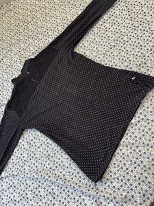 Black Top- Net in Back Side- Polka Dots