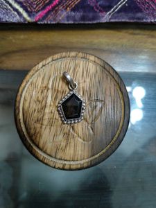 Smoky Quartz Stone Silver Toned Pendants