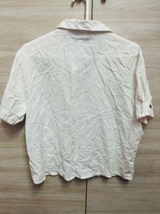 White Crop Shirt