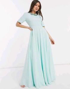 Asos Floor Touch Long New Dress