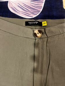 Olive Green Wide Leg Pants mid rise