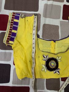 Yellow &amp; Purple Saree