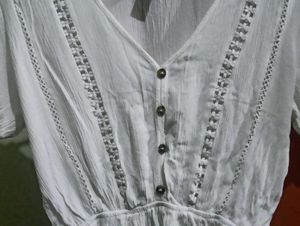 Cute White Button-Down Top