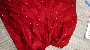 Red &amp; Gold Kurta Set