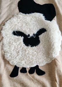 Woolen Top Cream &amp; Blue Colour