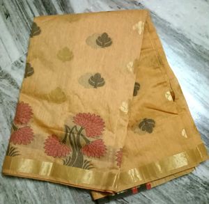 Gold Colour Saree For Sale..