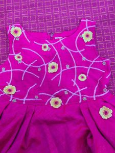 Cute Pink &amp; Cream Dress