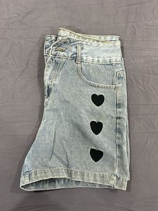 Heart Denim Shorts high waisted